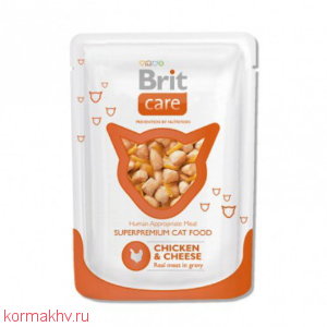 BRIT Care Cat CHICKEN & CHEESE (пауч)