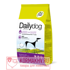 DailyDog ADULT MEDIUM and LARGE BREED Duck and Oats